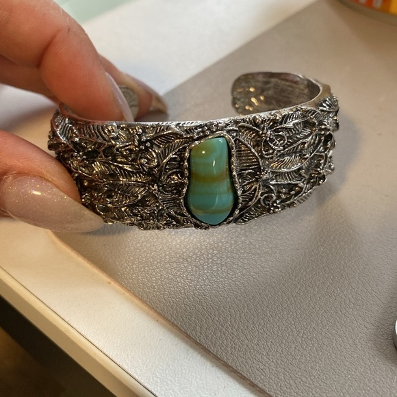 Silver and Turquoise tone Bracelet - OS - Picture 1 of 3